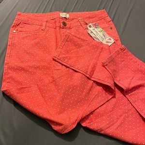 April cornel coral polkadot pants with tag still attached size 30